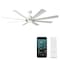 Modern Forms Fans Aura Indoor or Outdoor Smart Ceiling Fan 2700-3000-4000-5000K LED in Brushed Nickel/Matte White FR-W2303-72L-BN/MW - alternate 1